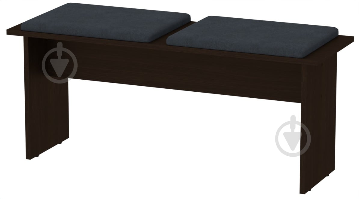 Табурет Компанит Т-8 балатон темно-серый / венге - фото 1