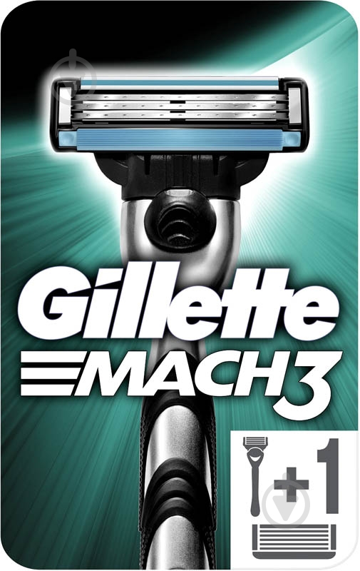 Станок для бритья Gillette Mach 3 со сменными картриджами 2 шт. - фото 1