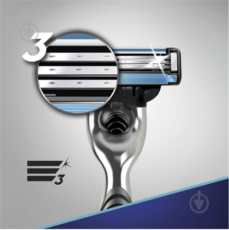 Станок для бритья Gillette Mach 3 со сменными картриджами 2 шт. - фото 9