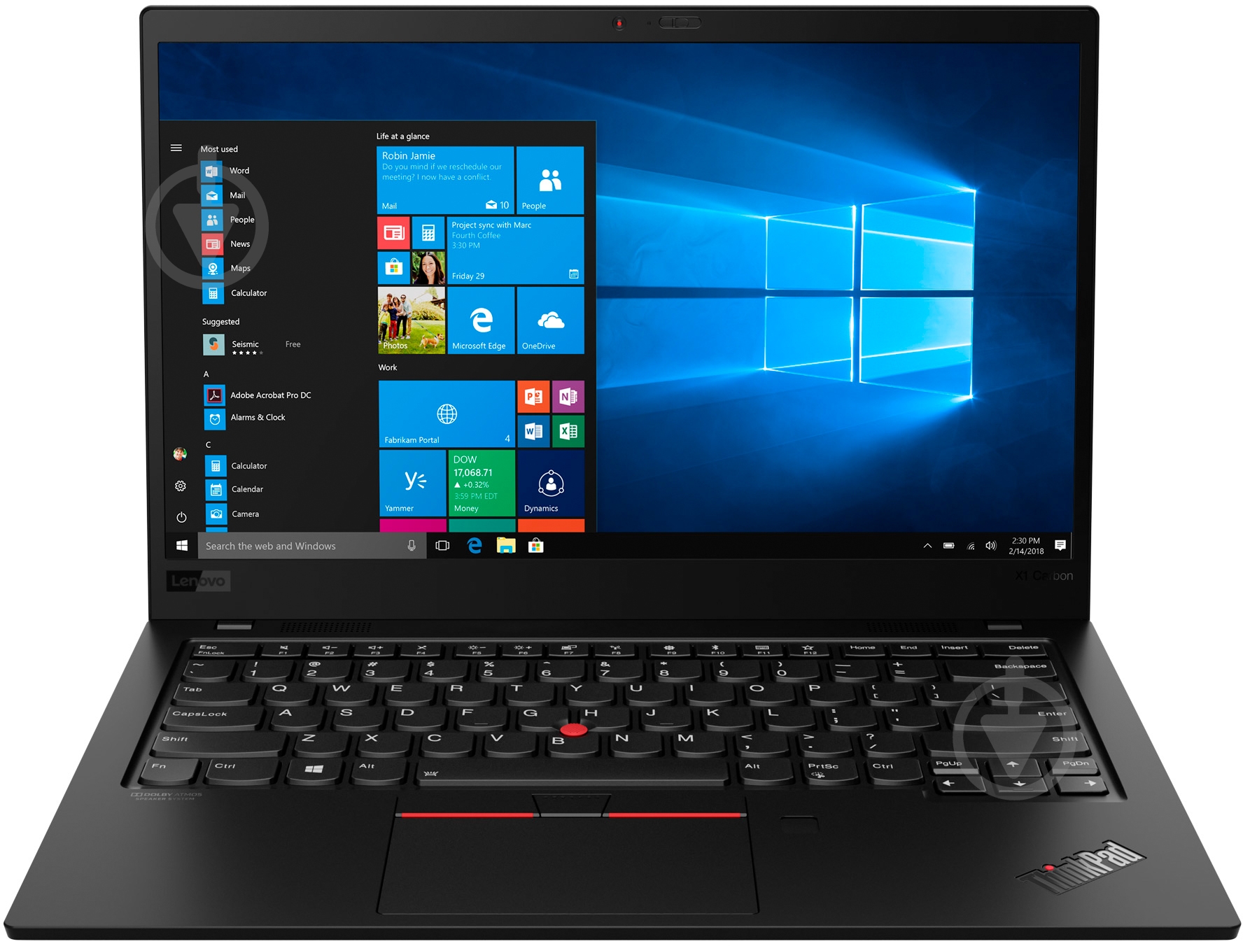 Ультрабук Lenovo ThinkPad X1 Carbon7 14" (20QD003DRT) black - фото 2 Ультрабук Lenovo ThinkPad X1 Carbon7 14" (20QD003DRT) black - фото 2