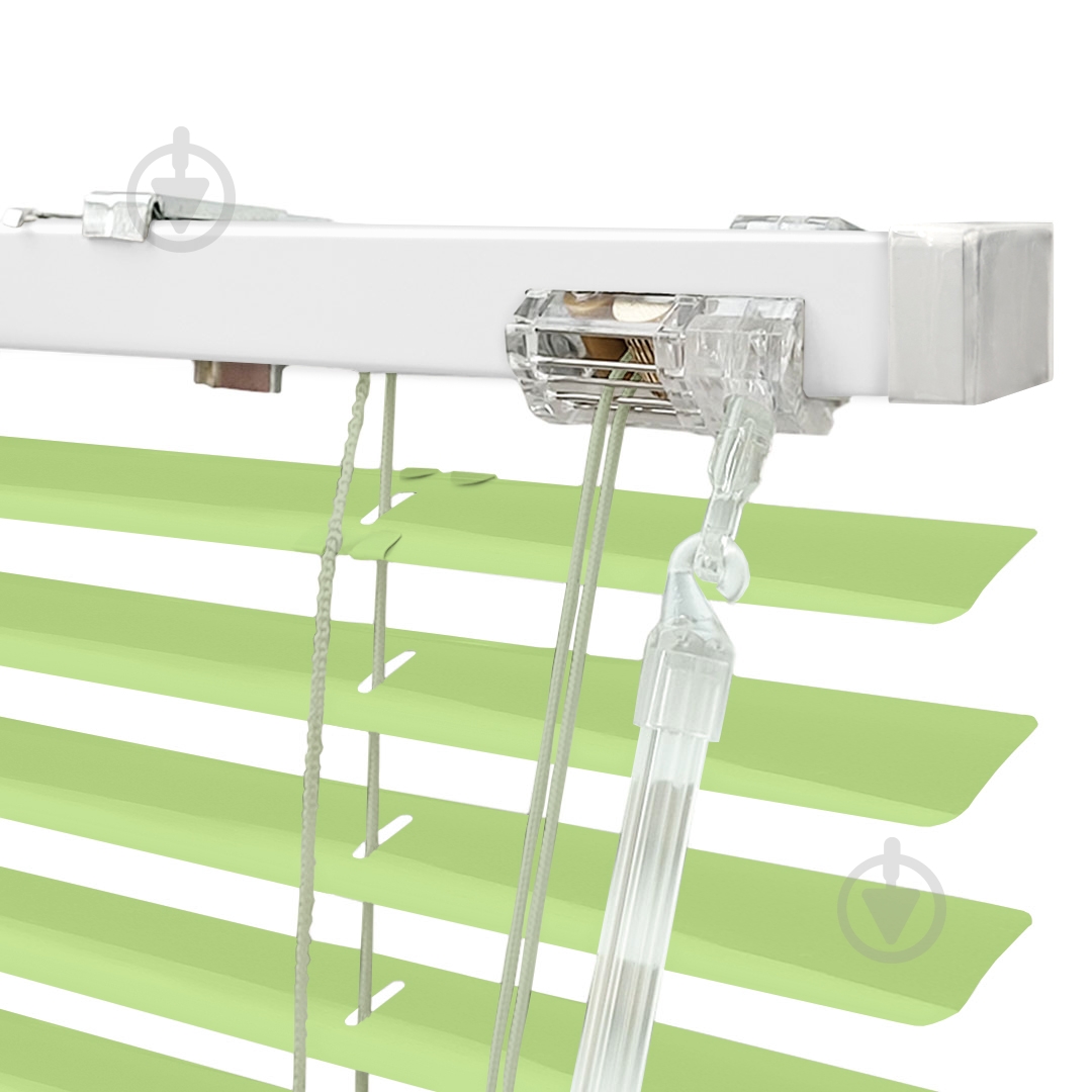 Жалюзи Rollotex алюминиевые горизонтальные с фиксацией 129х120 см Светло-салатовые глянцевые - фото 3