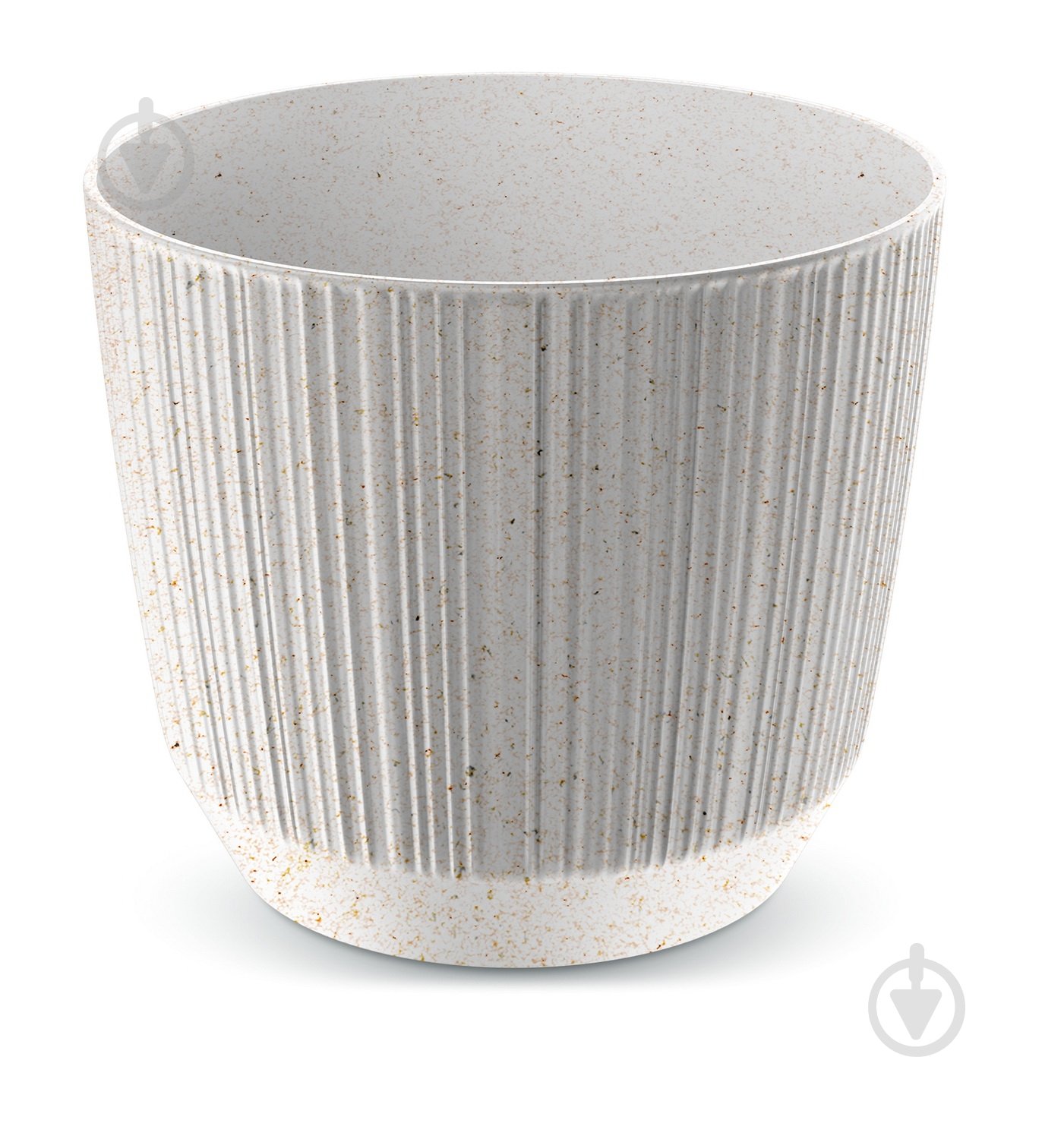 Горщик для квітів Prosperplast Ryfo ECO Wood круглий білий з текстурою (82647-449) - фото 1 Горщик для квітів Prosperplast Ryfo ECO Wood круглий білий з текстурою (82647-449) - фото 1