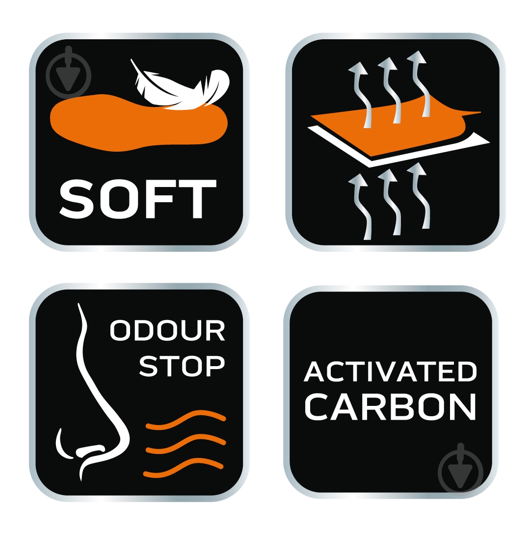 Устілки для взуття з активованим вугіллям 82-302 NEO tools р.one size чорний - фото 3