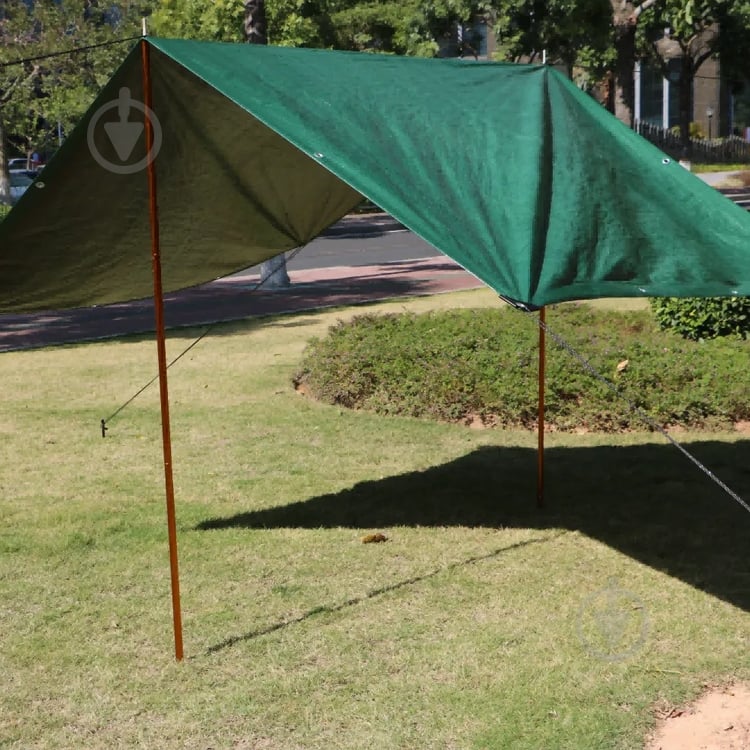 Тент универсальный AGREEN 80 г/квм, 2м х 3м темно-зеленый - фото 7