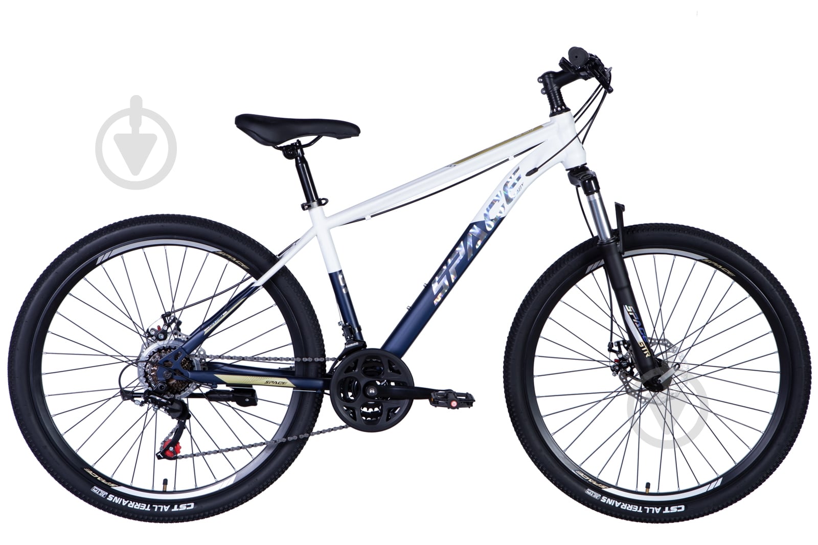 Велосипед Space 27,5" 17"(43 см) MARS DD OPS-SP-27.5-003 бело-синий - фото 1