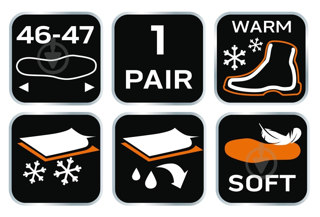 Устілки багатошарові термостійкі 82-314 NEO tools р.46-47 сірий - фото 2 Устілки багатошарові термостійкі 82-314 NEO tools р.46-47 сірий - фото 2