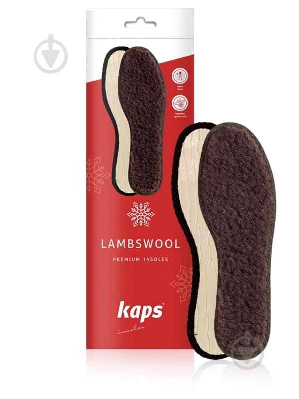 Стельки для стоп Lambswool 39 р Kaps р.39 коричневый - фото 1
