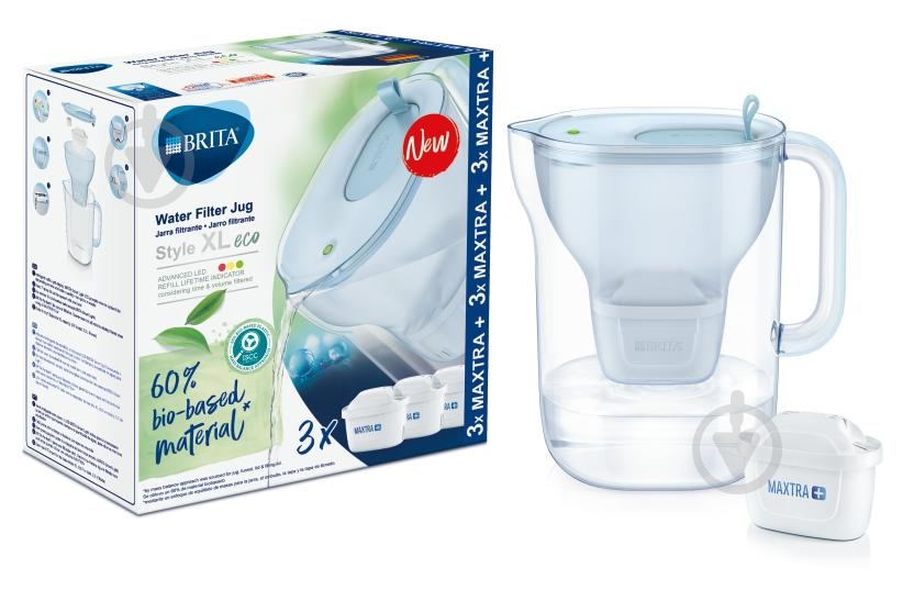 Фильтр-кувшин BRITA Style LED синий - фото 1 Фильтр-кувшин BRITA Style LED синий - фото 1
