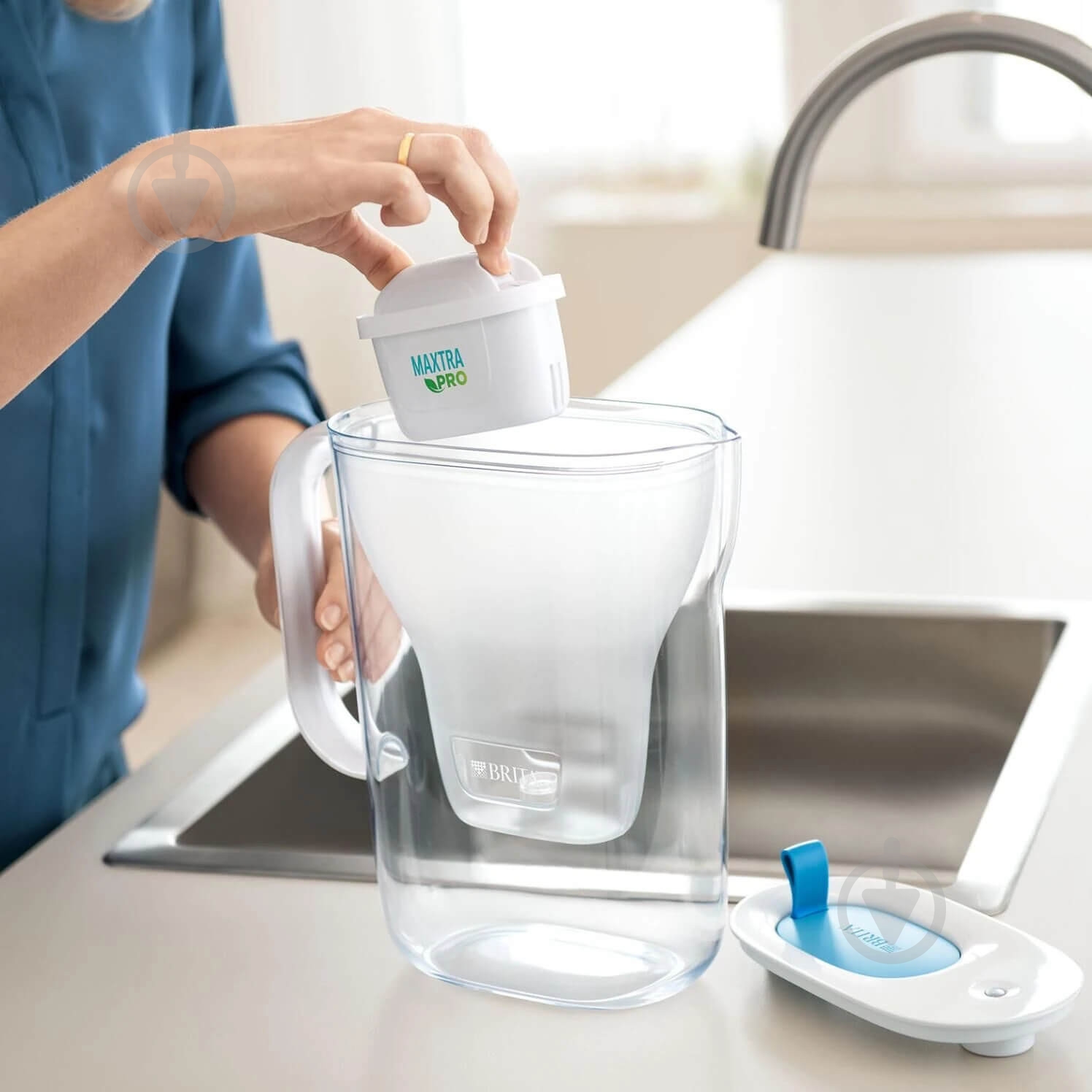 Фильтр-кувшин BRITA Style LED синий - фото 6 Фильтр-кувшин BRITA Style LED синий - фото 6