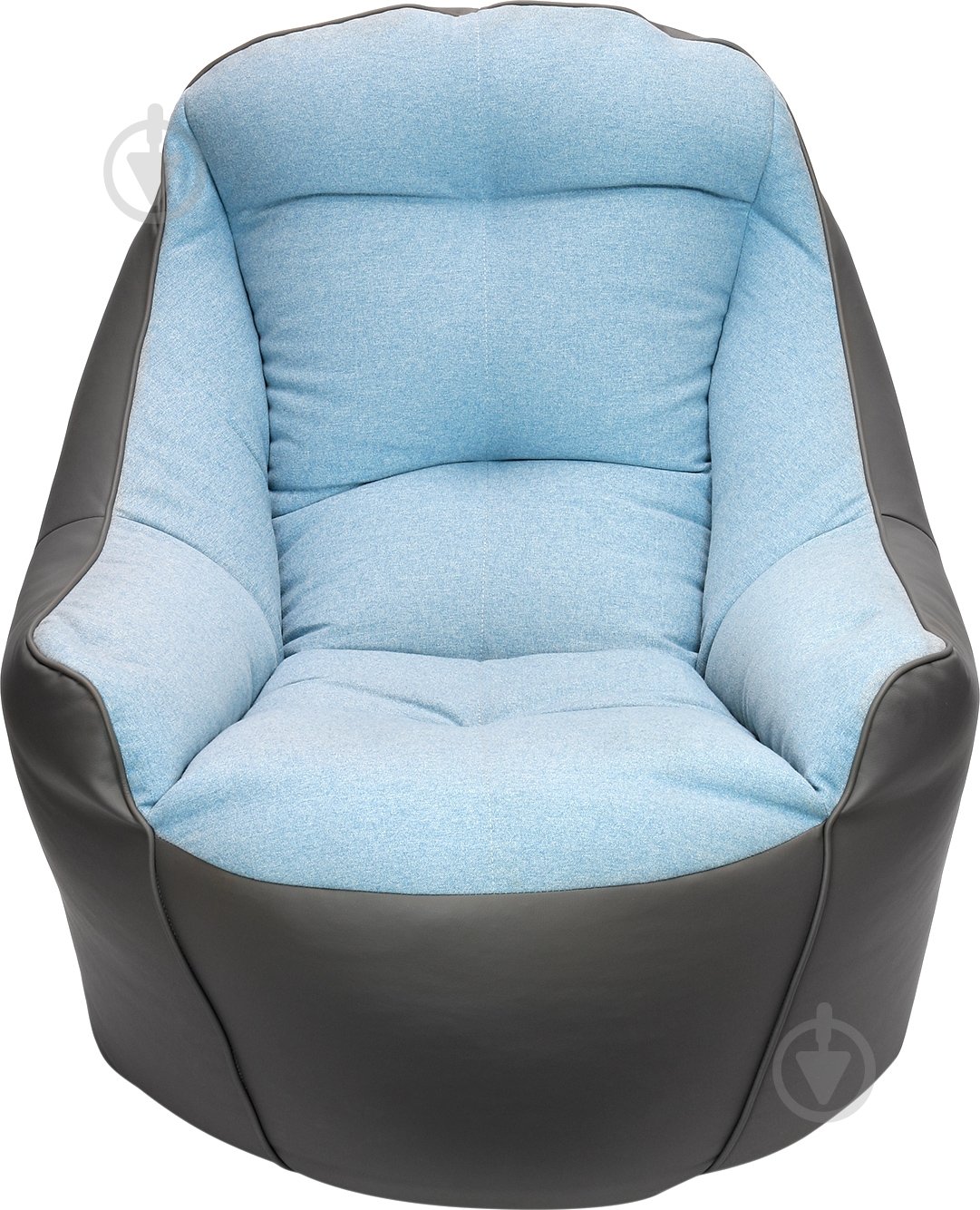 Кресло-пуф Марбет Soft №24/Malaga №16 серо-голубой - фото 2 Кресло-пуф Марбет Soft №24/Malaga №16 серо-голубой - фото 2