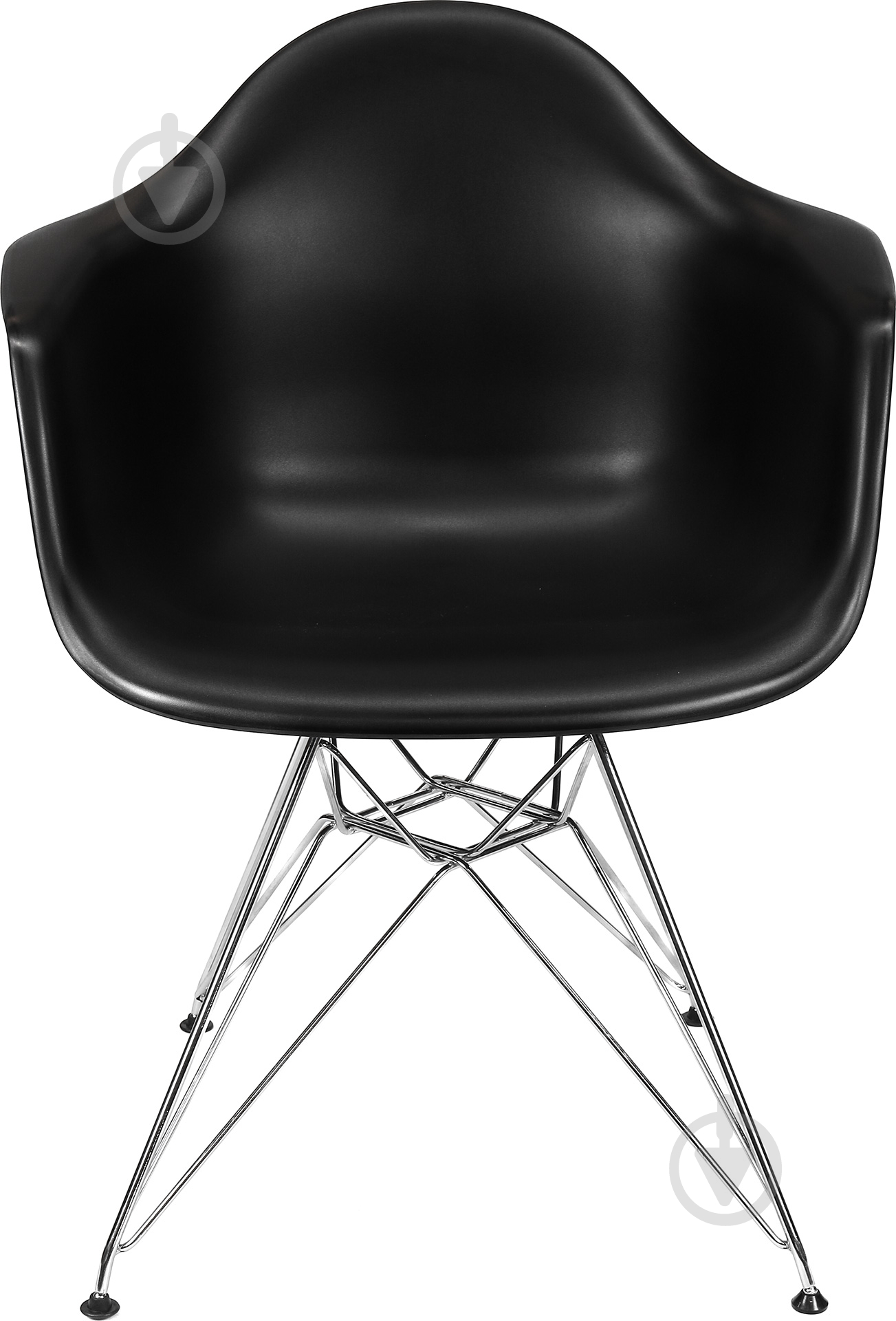 Стул обеденный с подлокотниками HF АС-018 черный хром/черный - фото 2