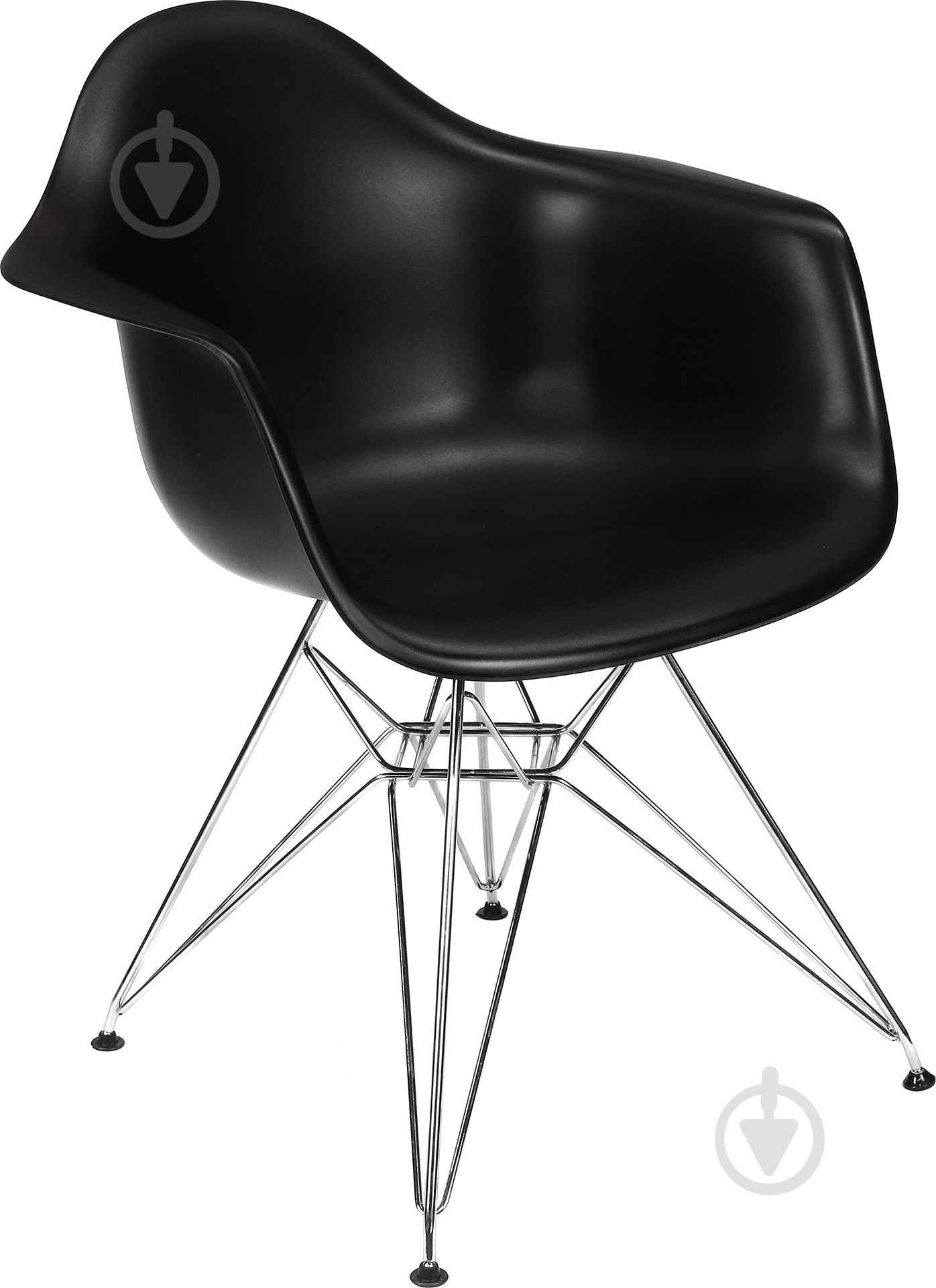 Стул обеденный с подлокотниками HF АС-018 черный хром/черный - фото 1