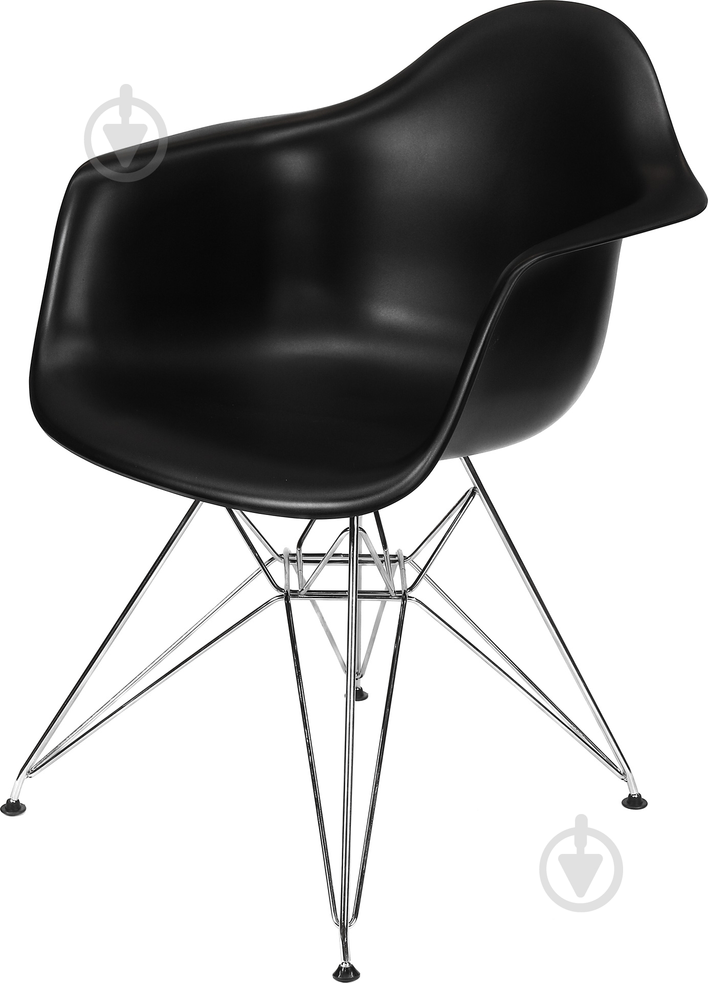 Стул обеденный с подлокотниками HF АС-018 черный хром/черный - фото 3