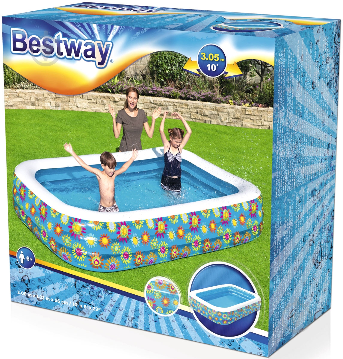 Бассейн надувной Bestway Флора 305х183х56 см (54121) - фото 8 Бассейн надувной Bestway Флора 305х183х56 см (54121) - фото 8