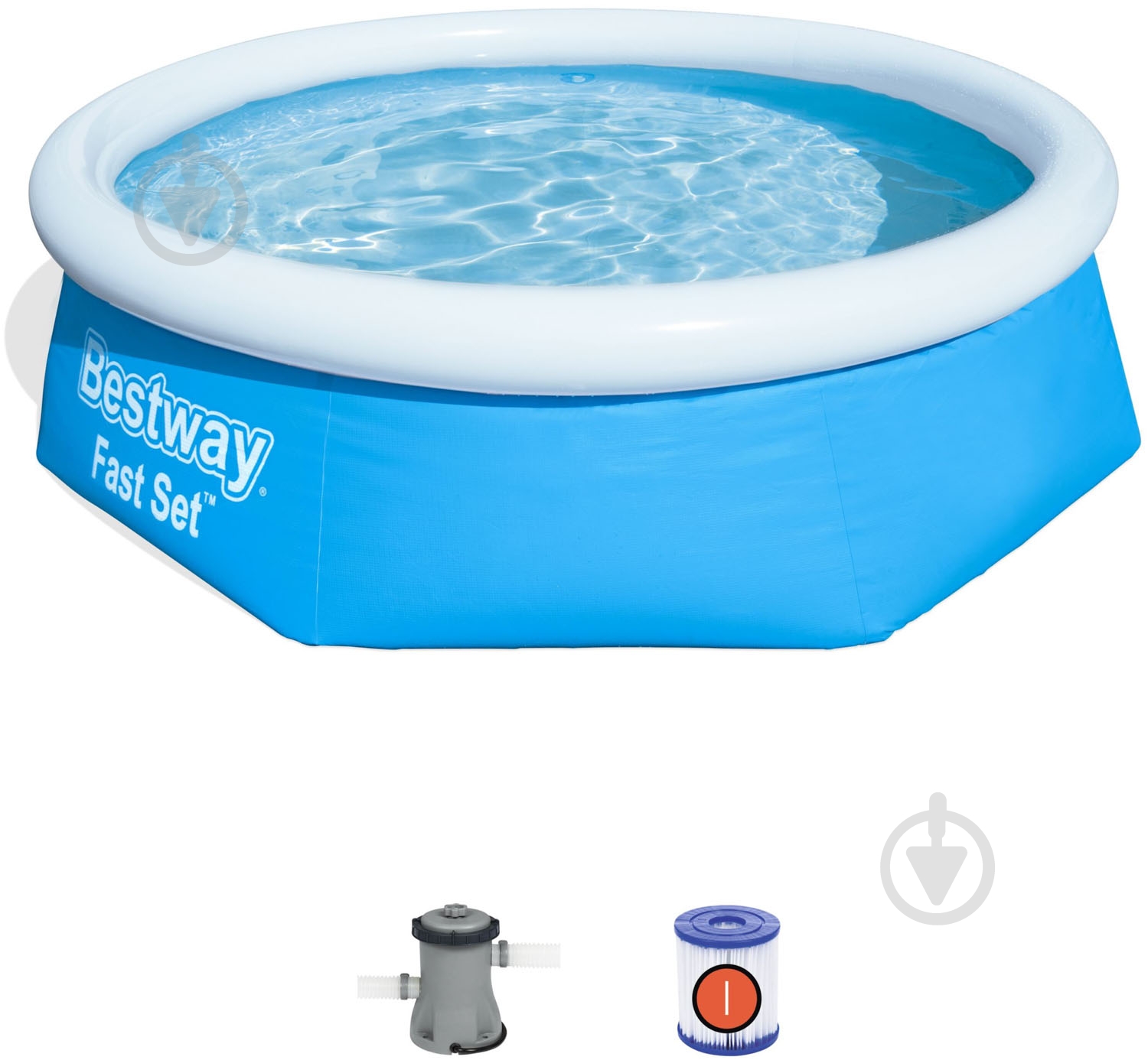 Бассейн надувной Bestway с фильтр-насосом 244х66 см - фото 3 Бассейн надувной Bestway с фильтр-насосом 244х66 см - фото 3
