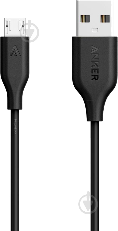 Кабель Anker USB – microUSB 0,9 м чорний Powerline Micro USB V3 - фото 1 Кабель Anker USB – microUSB 0,9 м чорний Powerline Micro USB V3 - фото 1