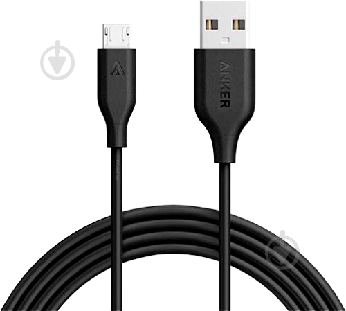 Кабель Anker USB – microUSB 1,8 м черный Powerline Micro USB V3 - фото 1