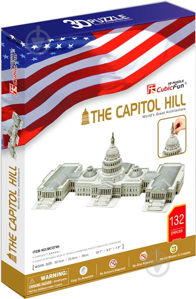 3D-пазл CubicFun США: Капитолий MC074h - фото 1