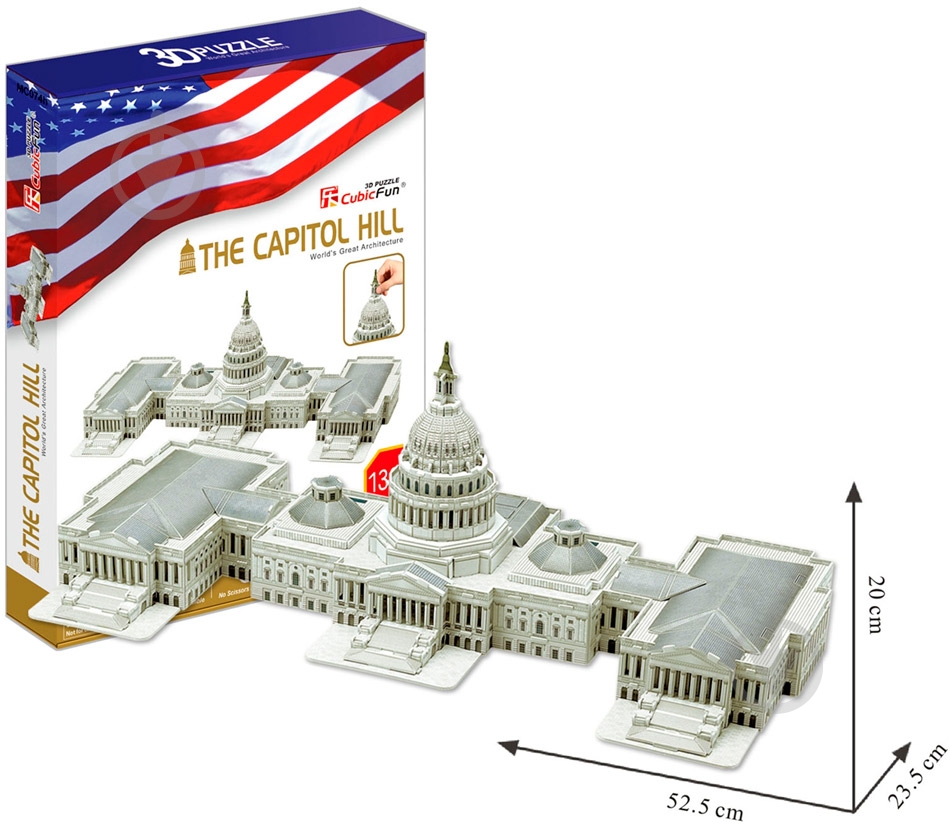 3D-пазл CubicFun США: Капитолий MC074h - фото 2