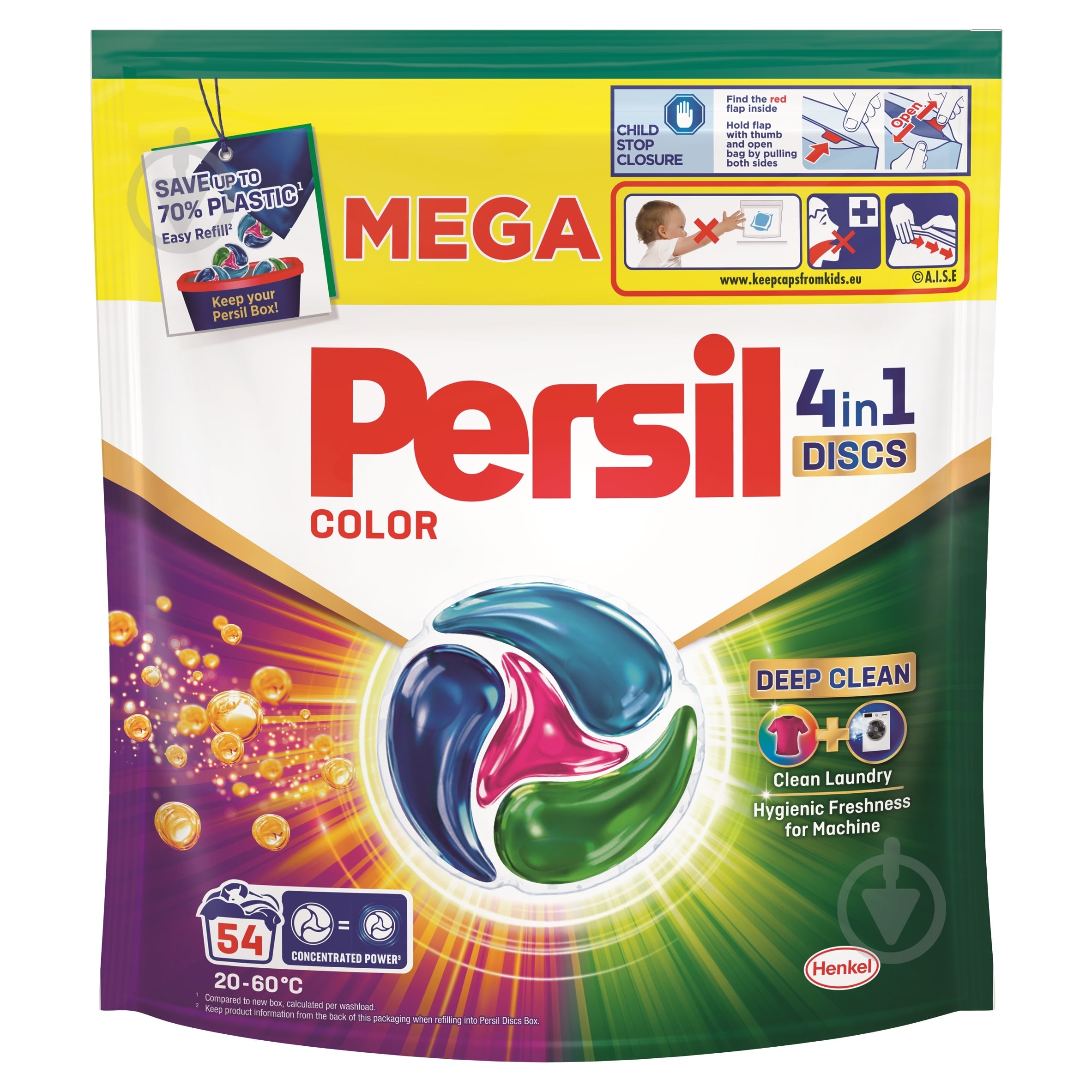 Капсулы для машинной стирки Persil Диски Колор 54 шт. - фото 1 Капсулы для машинной стирки Persil Диски Колор 54 шт. - фото 1