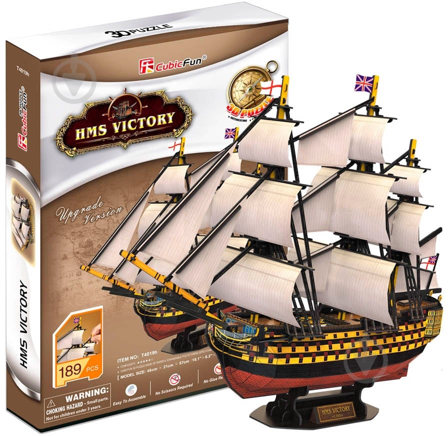 3D-пазл CubicFun HMS Victory T4019h - фото 1 3D-пазл CubicFun HMS Victory T4019h - фото 1