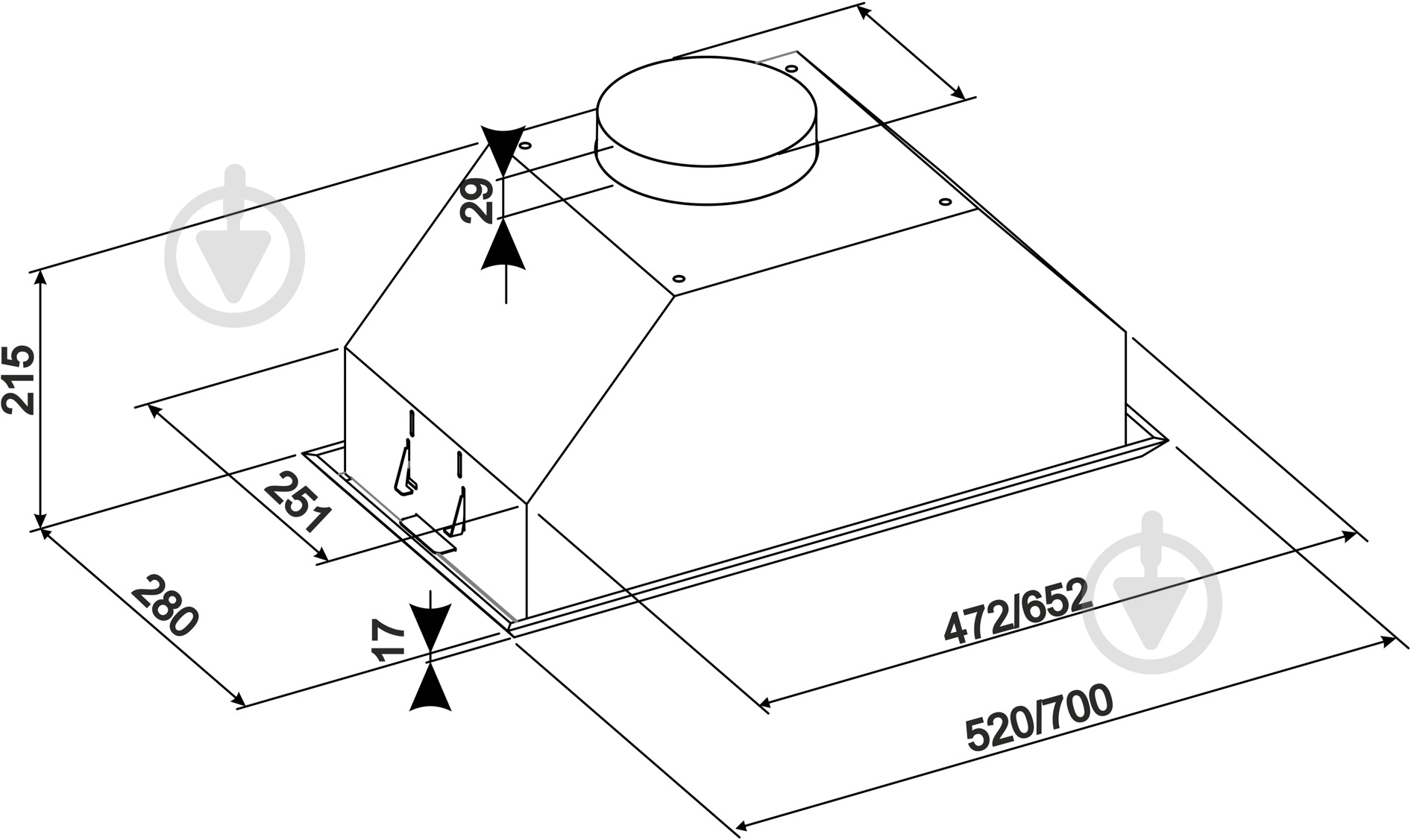 Вытяжка Eleyus Modul 1200 LED SMD 70 IS - фото 15 Вытяжка Eleyus Modul 1200 LED SMD 70 IS - фото 15