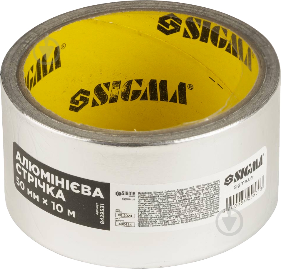 Алюмінієва стрічка 50 мм×10 м (8429531) Sigma - фото 1