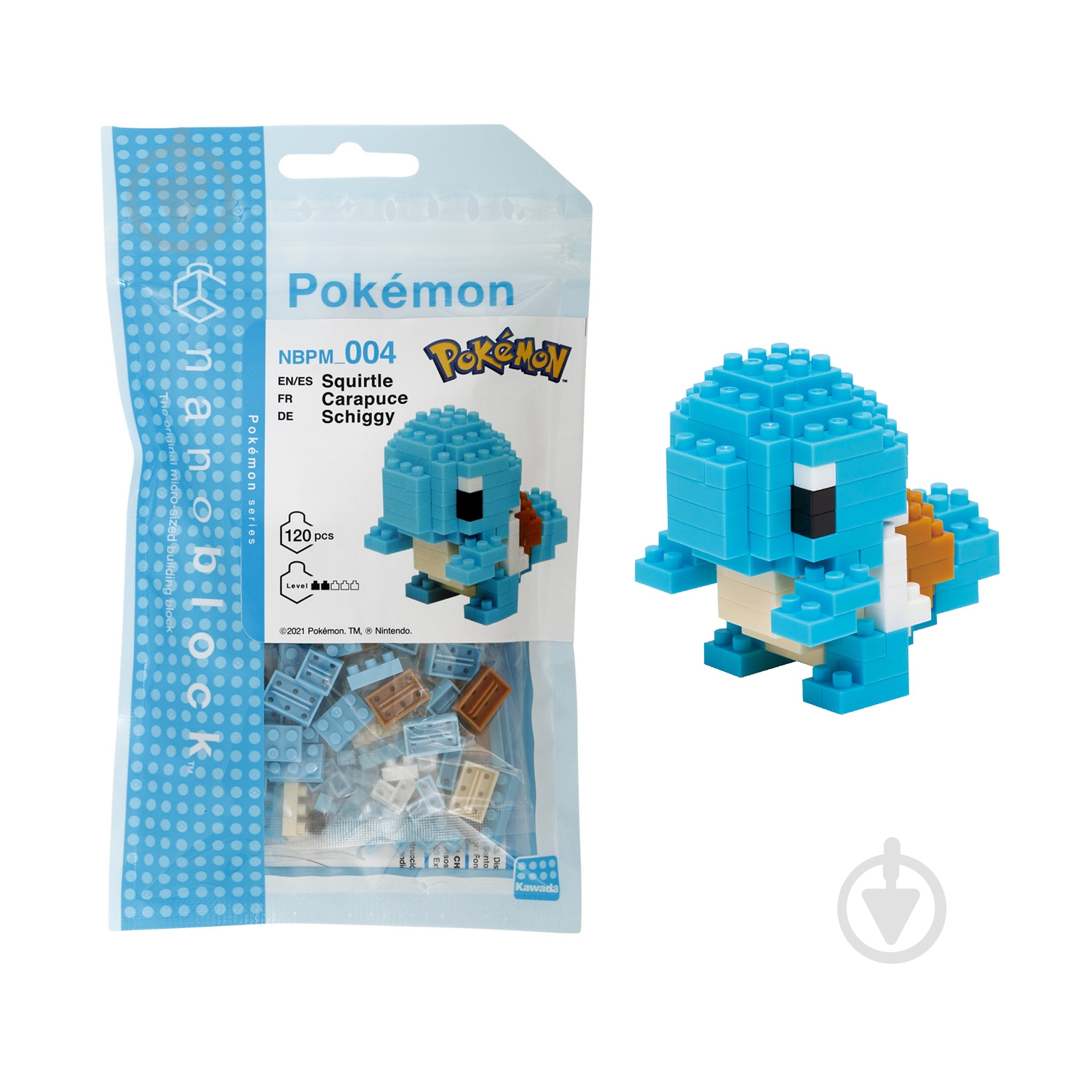 Конструктор из мини-кирпичиков Nаnoblock Сквиртл 124140 - фото 1 Конструктор из мини-кирпичиков Nаnoblock Сквиртл 124140 - фото 1