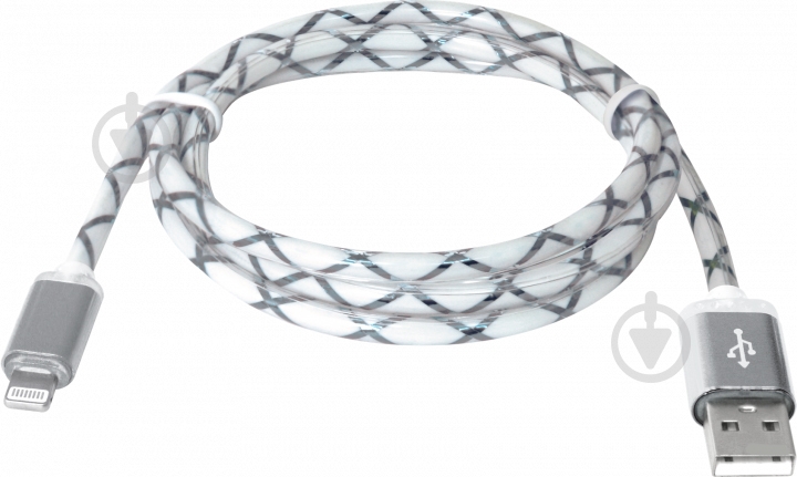 Кабель Defender Lightning – USB 1 м серый ACH03-03LT (87550) - фото 1