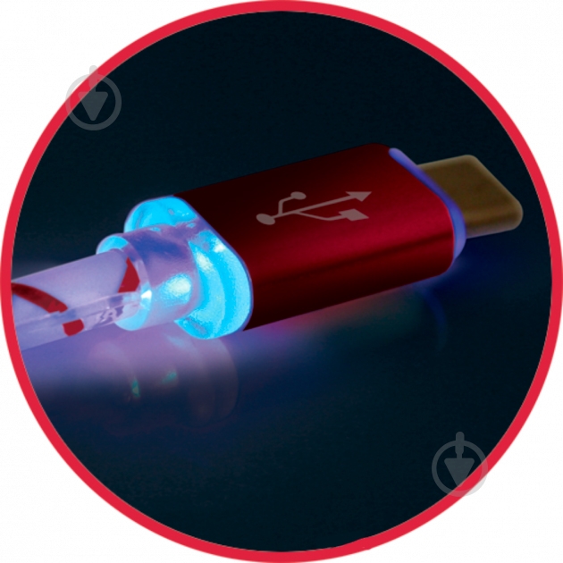 Кабель Defender Lightning – USB 1 м красный ACH03-03LT (87552) - фото 2