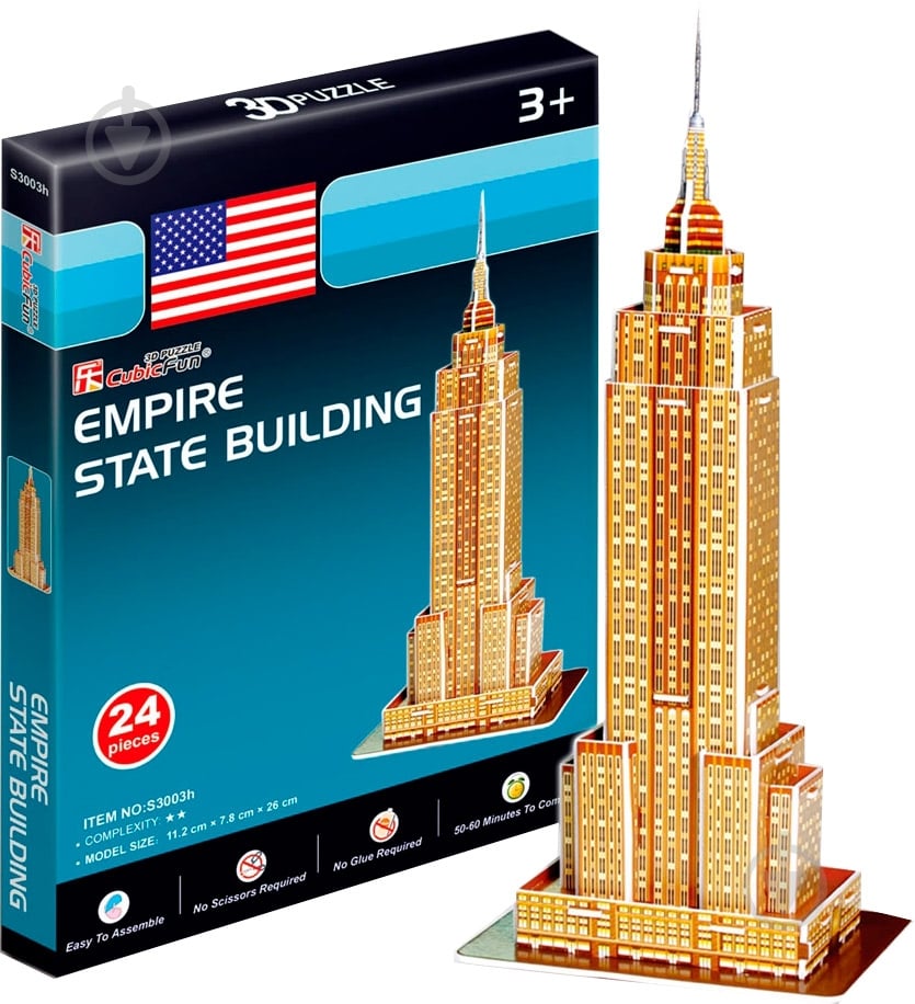 3D-пазл CubicFun США: Эмпайр-стейт-билдинг мини-серия S3003h - фото 1