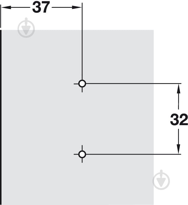Петля внутренняя Hafele Metalla D SM N 110° с доводчиком шаблон 45/9,5 + монтажная планка под шуруп 315.00.509 - фото 3