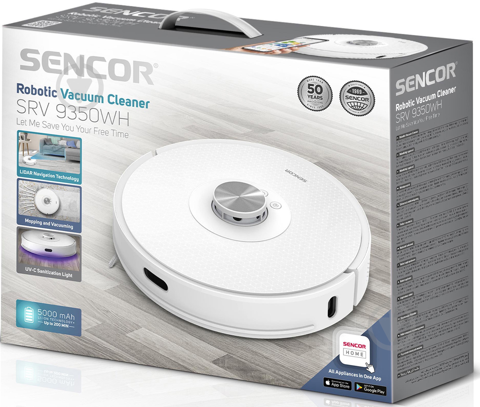 Робот-пилосос Sencor SRV9350WH white - фото 7 Робот-пилосос Sencor SRV9350WH white - фото 7