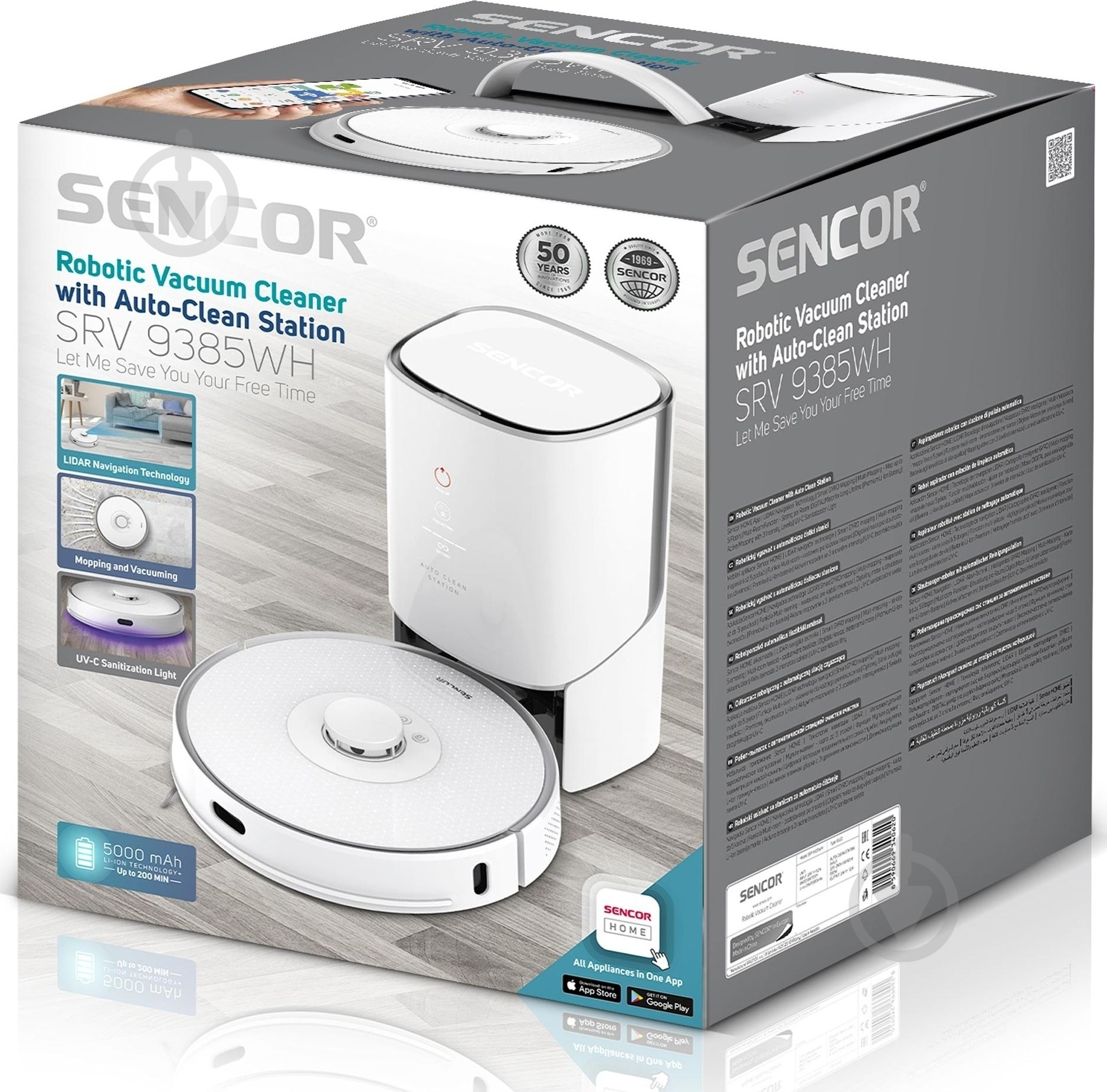 Робот-пылесос моющий Sencor SRV9385WH white - фото 11