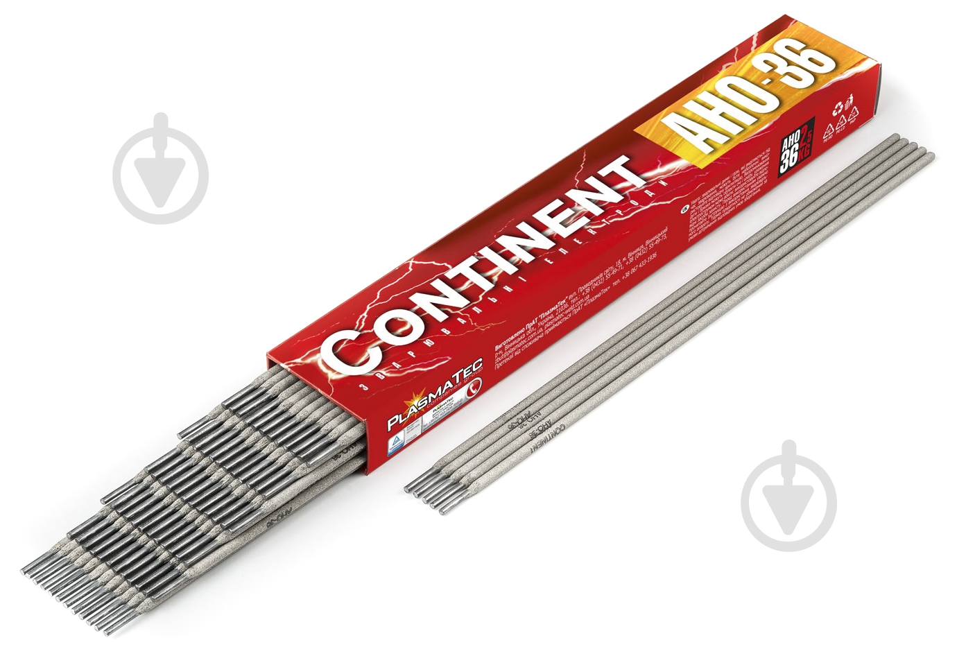 Электроды сварочные Continent АНО-36 3 мм 2,5 кг - фото 1