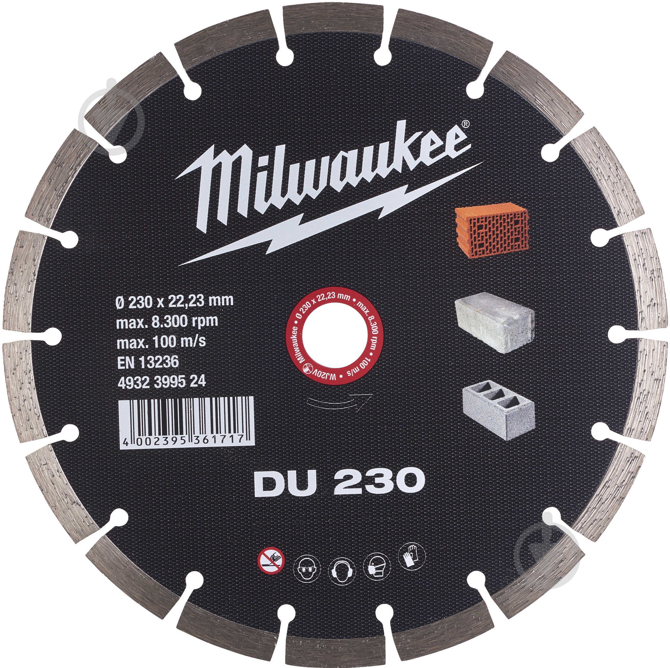 Диск алмазний відрізний Milwaukee 230x2,6x22,2 4932399524 - фото 1