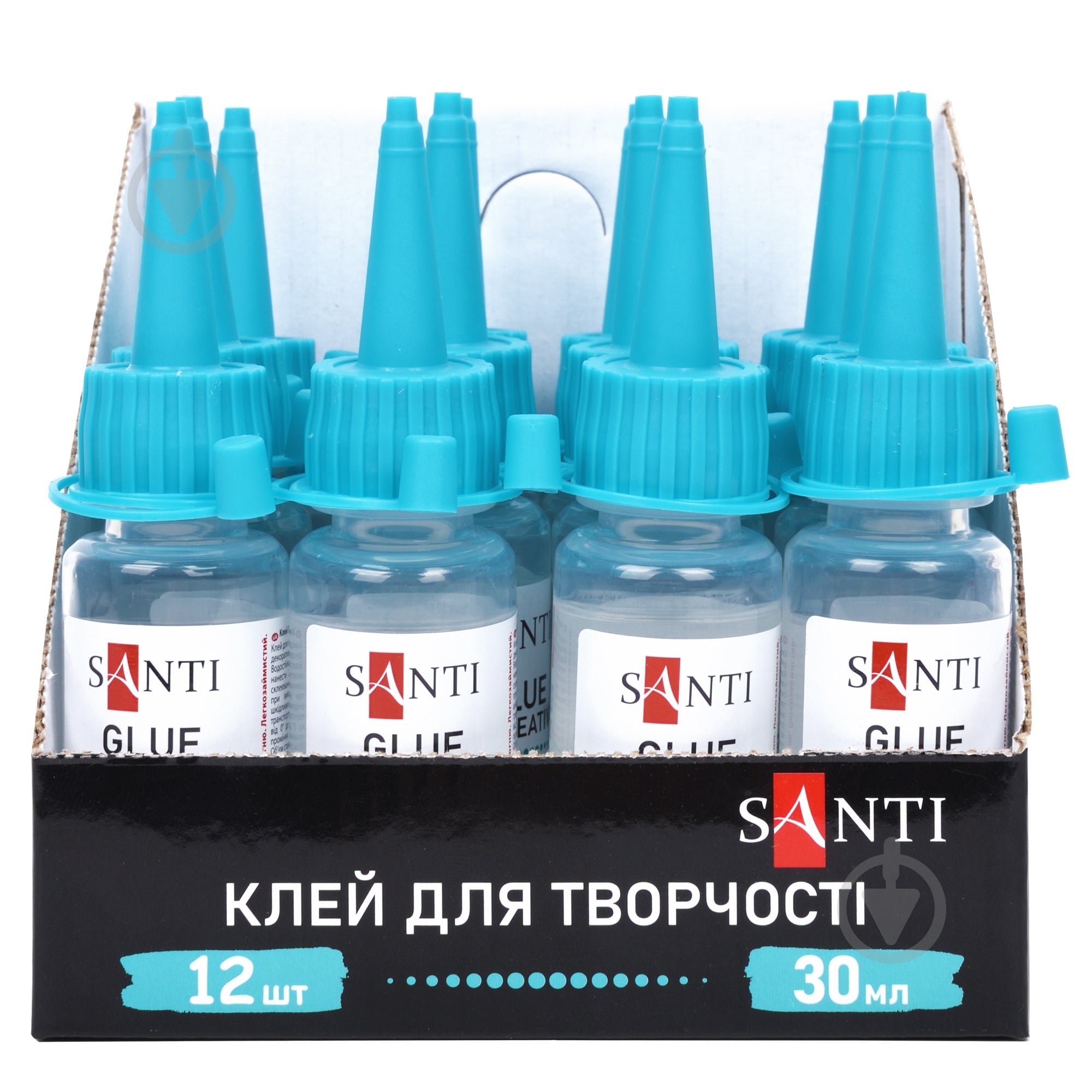 Клей для творчества 30 мл прозрачный Santi - фото 2