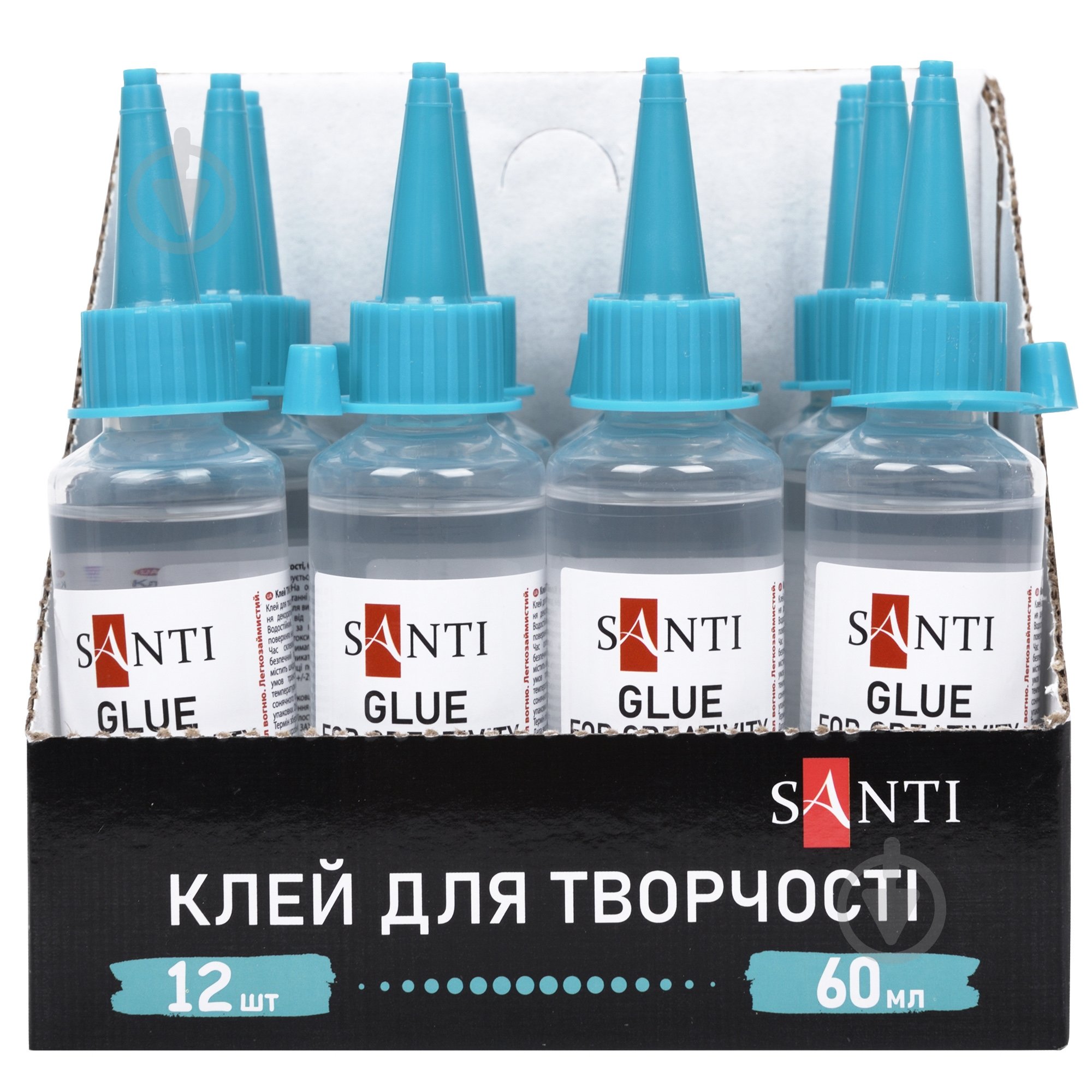 Клей для творчества 60 мл прозрачный Santi - фото 2