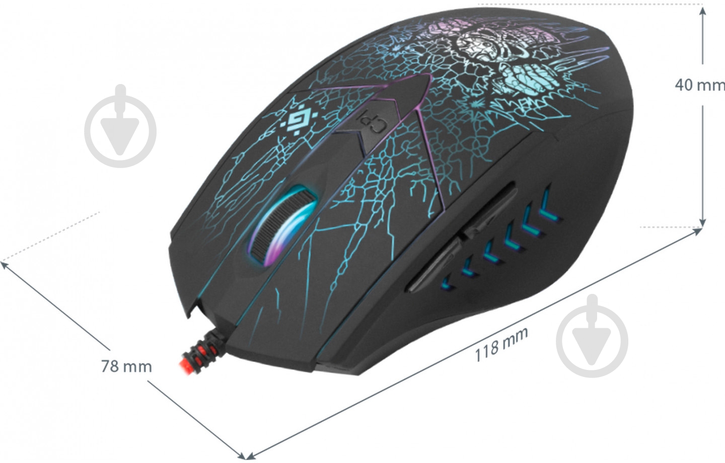 Миша Defender Doom Fighter GM-260L (52260) black - фото 8 Миша Defender Doom Fighter GM-260L (52260) black - фото 8