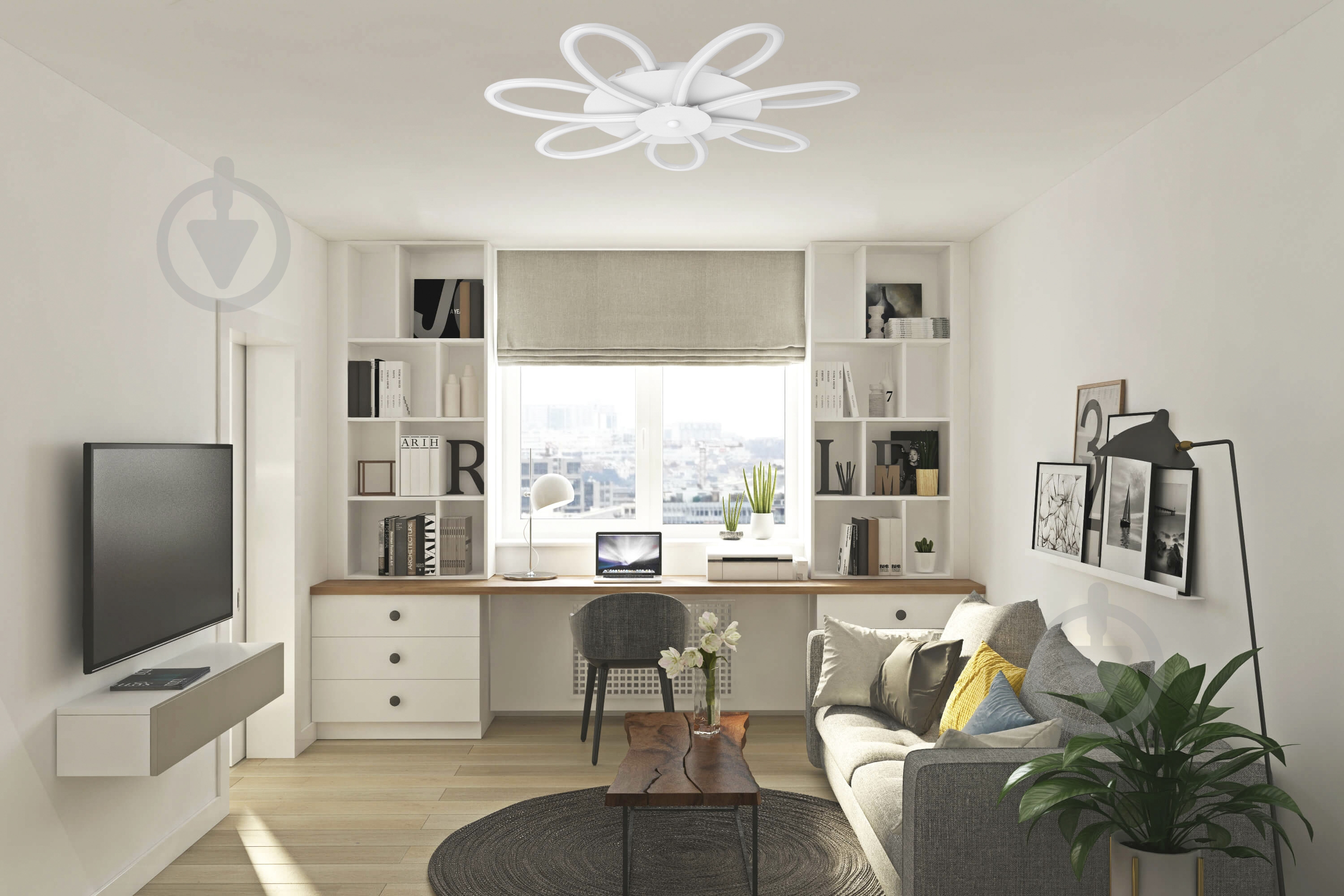 Люстра светодиодная ALLA-lighting Astra 82 Вт LED-модуль белый - фото 7
