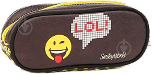Пенал косметичка LOL Smiley коричневый с рисунком - фото 2