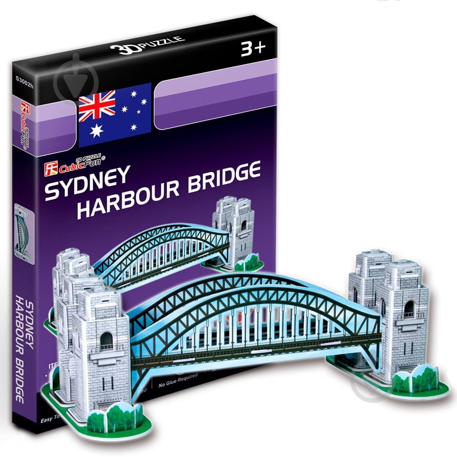 3D-пазл CubicFun Сіднейський міст Харбор-Брідж міні-серія S3002h - фото 1 3D-пазл CubicFun Сіднейський міст Харбор-Брідж міні-серія S3002h - фото 1