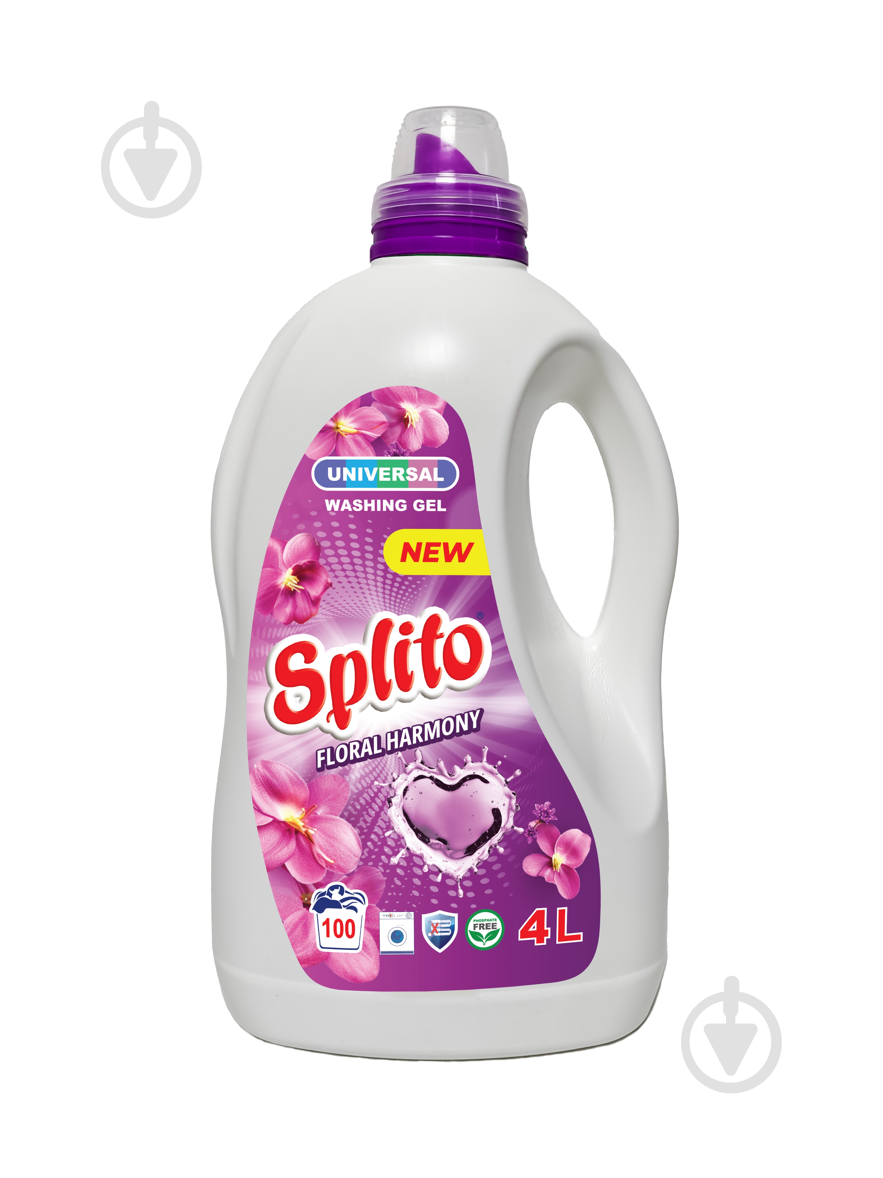 Гель для машинной и ручной стирки Splito Floral harmony 4 л - фото 1 Гель для машинной и ручной стирки Splito Floral harmony 4 л - фото 1