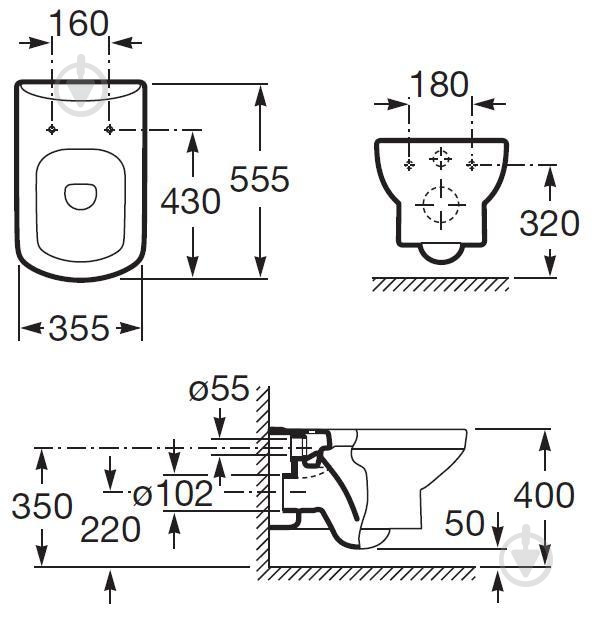 Комплект инсталляции ROCA Active + Dama Senso 89009000S - фото 3
