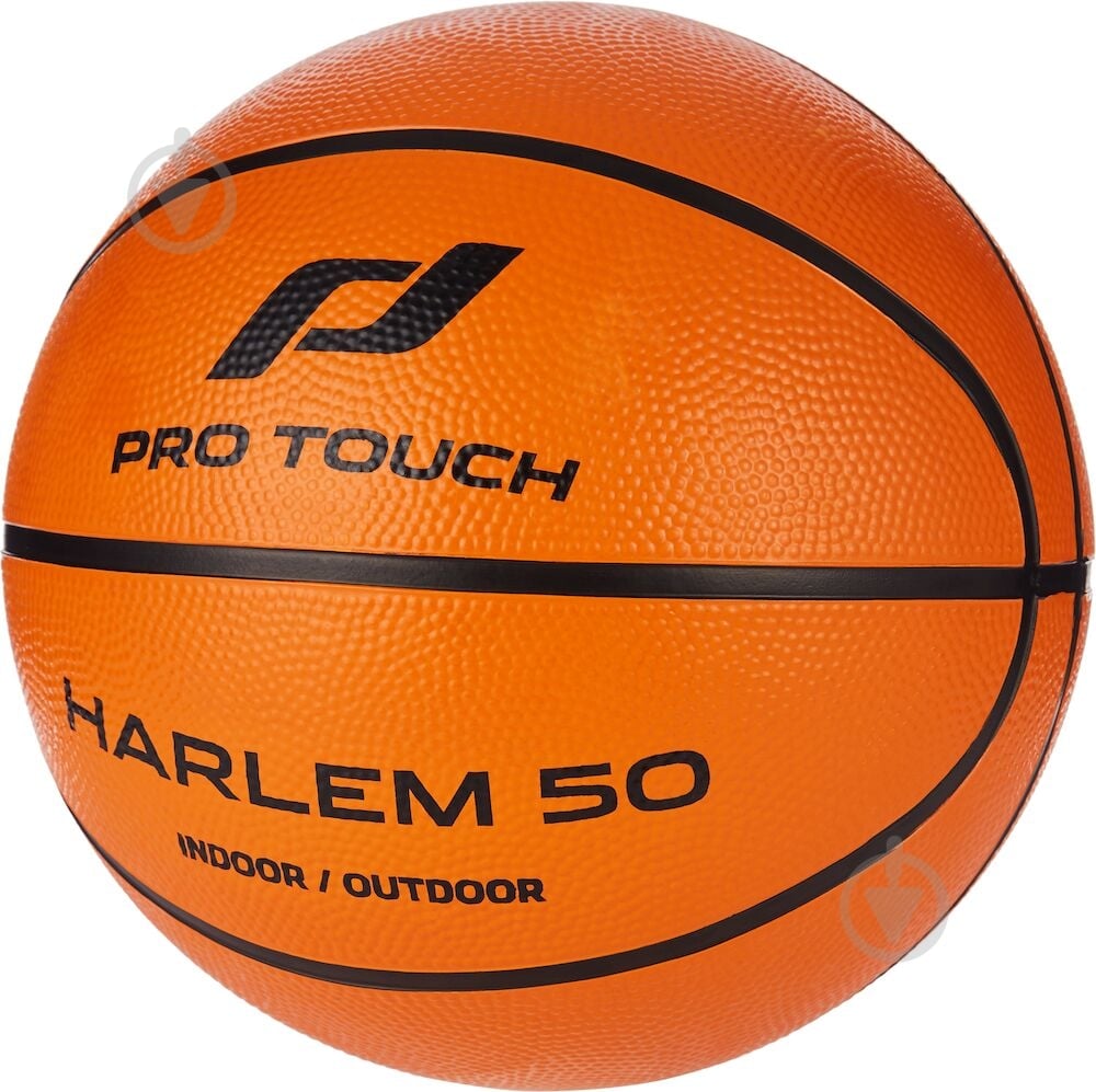 Баскетбольный мяч Pro Touch Harlem 50 310324-903219 р. 7 черно-оранжевый - фото 1