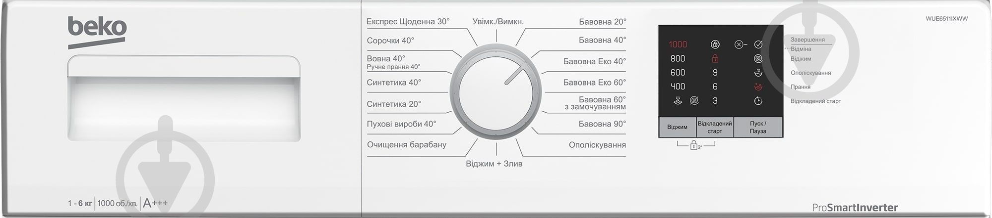 Стиральная машина Beko WUE6511IXWW - фото 4