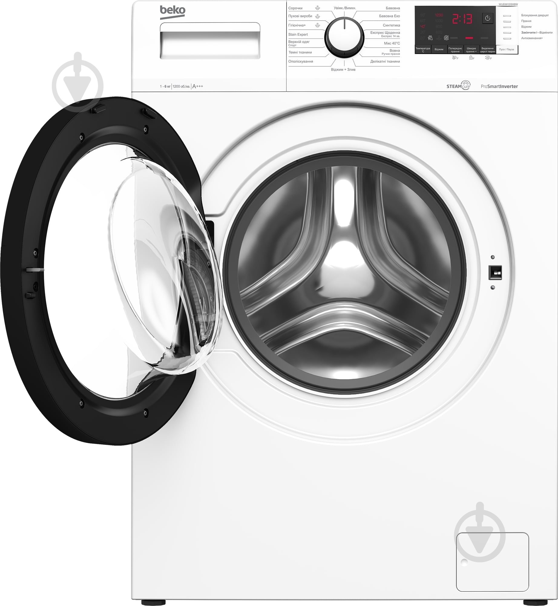 Пральна машина Beko WUE6612ISXBW - фото 2 Пральна машина Beko WUE6612ISXBW - фото 2