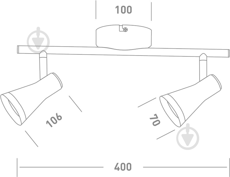 Спот Maxus Spot Light MSL-02C 2x4 Вт белый - фото 3