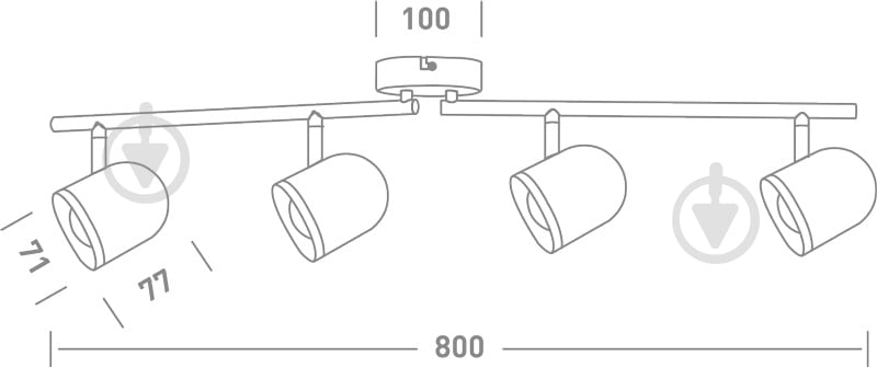 Спот Maxus Spot Light MSL-01C 4x4 Вт черный - фото 3