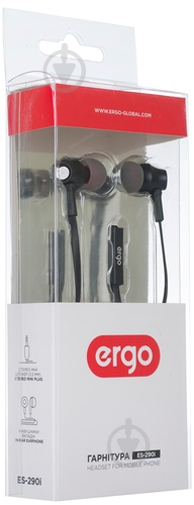 Навушники Ergo ES-290i black - фото 3